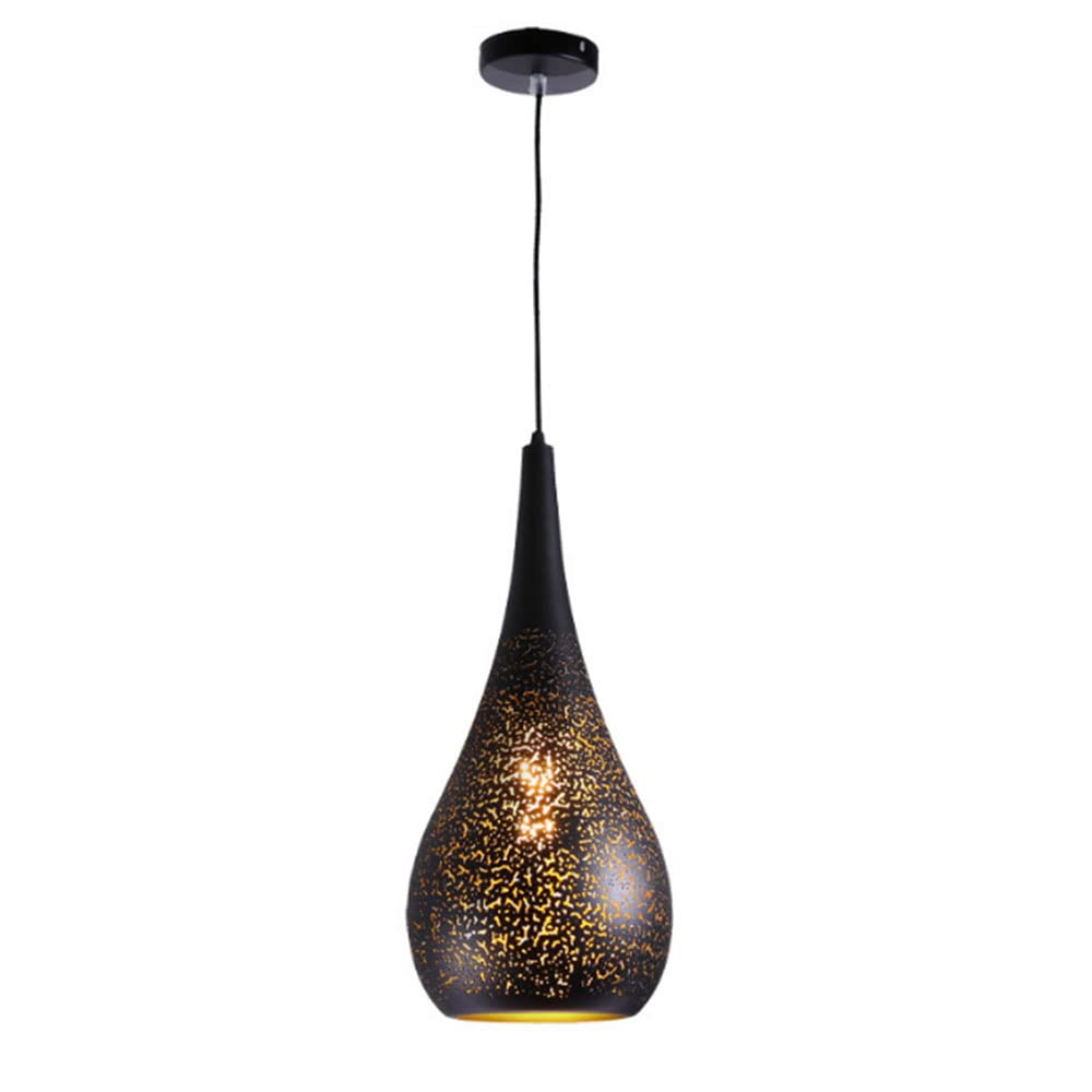 Lustre industriel moderne noir E27 pour salle à manger 15cm