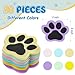 Outus 36 Pcs Paw Carpet Marker Spots 5'' Paw Carpet Dots Line up Spot for Classroom Floor, Marker for Teacher Supplies Classroom Rug School Decoration (Macaron Color)
