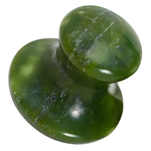 EXHUMKY Piedra De Masaje De Belleza Setas De Cristal Herramienta Corporal Gua Sha Herramienta De Masaje De Hongos Piedra De Masaje Facial Piedras De Spa Rocas De Masaje Green Jade