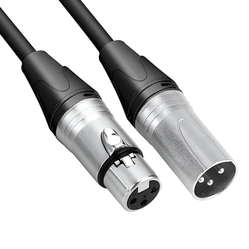 Image of SeCro Premier Series (3 Pin) Microphone Cable - XLR Male to Female Mic Cable - 100% Pure Oxygen-Free Copper Wire - Premium Professional Grade (2 Meter)