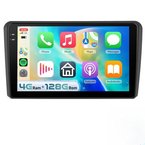 Radio voiture 4G pour Audi A3 S3 RS3 2008-2012 avec GPS et Carplay tactile 9 pouces Y1