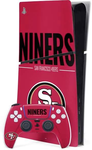 Skinit Decal Gaming Skin Compatible with PS5 Slim Digital Edition Bundle - Officially Licensed NFL San Francisco 49ers Design