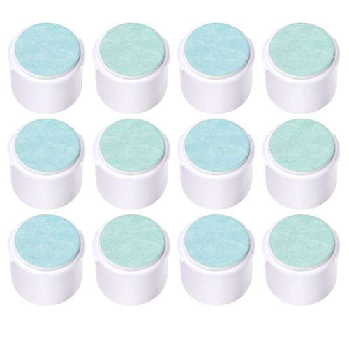 Electric Nail Trimmer Replacement Pads 12 Packs Baby Nail File Grinding Heads Compatible with Frida Baby Nail File (Green: 6-12M; Blue: 12+M Babies)