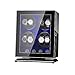 en Bois Remontoir de Montre Automatique Box 8, avec Lumière LED, Peinture Extérieure Piano Coquille Bois, 4 Modes Rotation, Moteurs Tout À Fait,Noir (Color : B)