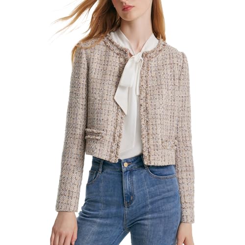 2025 Womens Casual Blazers Long Sleeve Work Office Open Front Suit Jacket Business Blazer
