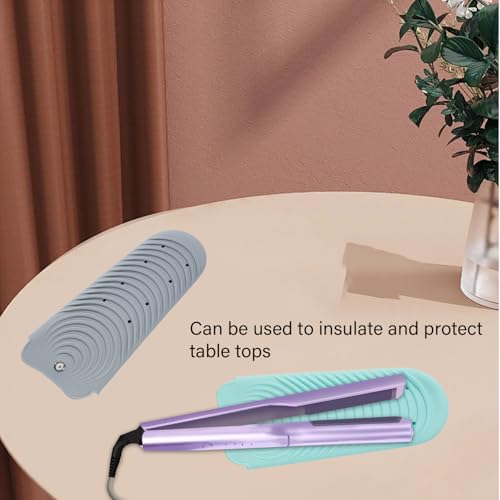 Tapete de silicona resistente al calor para herramientas de cabello miniatura 7