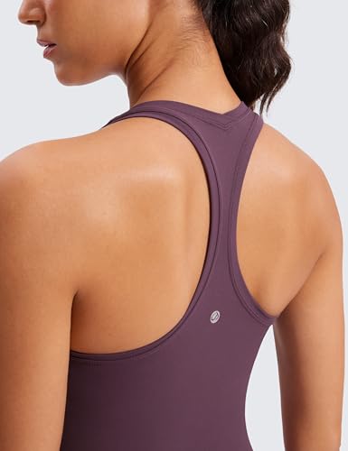 Image of CRZ YOGA Butterluxe Racerback Tank Waist Length | Yoga, Extremely Soft, Tight Fit, Scoop Neck, Sleeveless Tops for Women