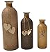 Produktbild khevga Deko-Vasen im 3er Set aus Glas mit Herz Blumenvase - satiniertes Glas