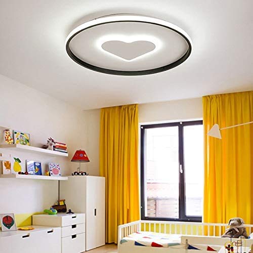Lampa sufitowa LED Możliwość przyciemniania Lampa sufitowa w kształcie serca Pilot Lampa do salonu Nowoczesny okrągły akrylowy klosz Sypialnia Pokój dziecięcy Przedpokój Kuchnia Balkon Wewnętrzna