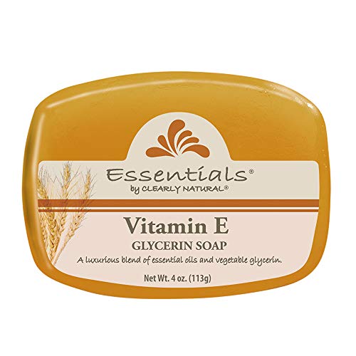 Clearly Natural Essentials Glycerin Bar Soap, Vitamin E, 4 Ounce, Pack of 12 (Packaging May Vary)