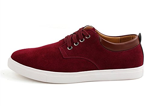 ChicWind Men's Casual Suede Lace Up Loafers Classic Flats Sneakers2