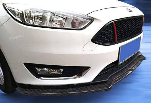 EPARTS 3 Pieces Carbon Fiber Style Look Front Bumper Lip Spoiler Splitter Body Kit Protection Fit for 2012-2018 Ford Focus