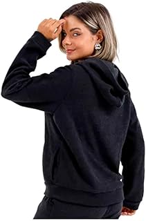 Blusa Moletom De Frio Soft Peluciada Feminina 10624A Slim, Quente e Confortável Para Inverno com Caimento Ajustado e Tecido Térmico