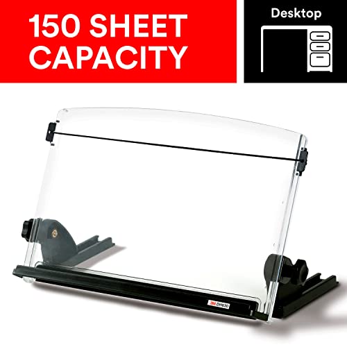 3M Adjustable Document Copy Holder, In-Line With Monitor Minimizing Head And Neck Movement, 150 Sheet Capacity Holds Sheets To Books, Elastic Line Guide Keeps Pages Open, 14" Wide, Black (Dh630) #TOP7