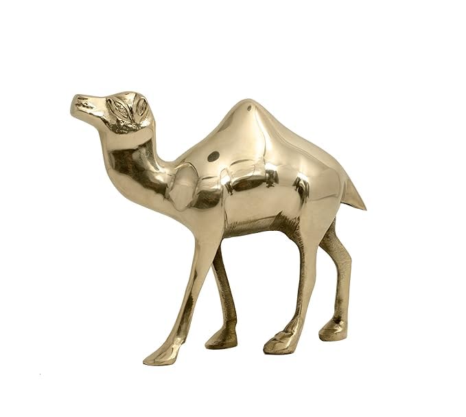 Image of Brass Camel Idol | Vastu Remedy for Endurance, Financial Stability & Trade Luck | Premium Brass Camel Showpiece for Home & Office