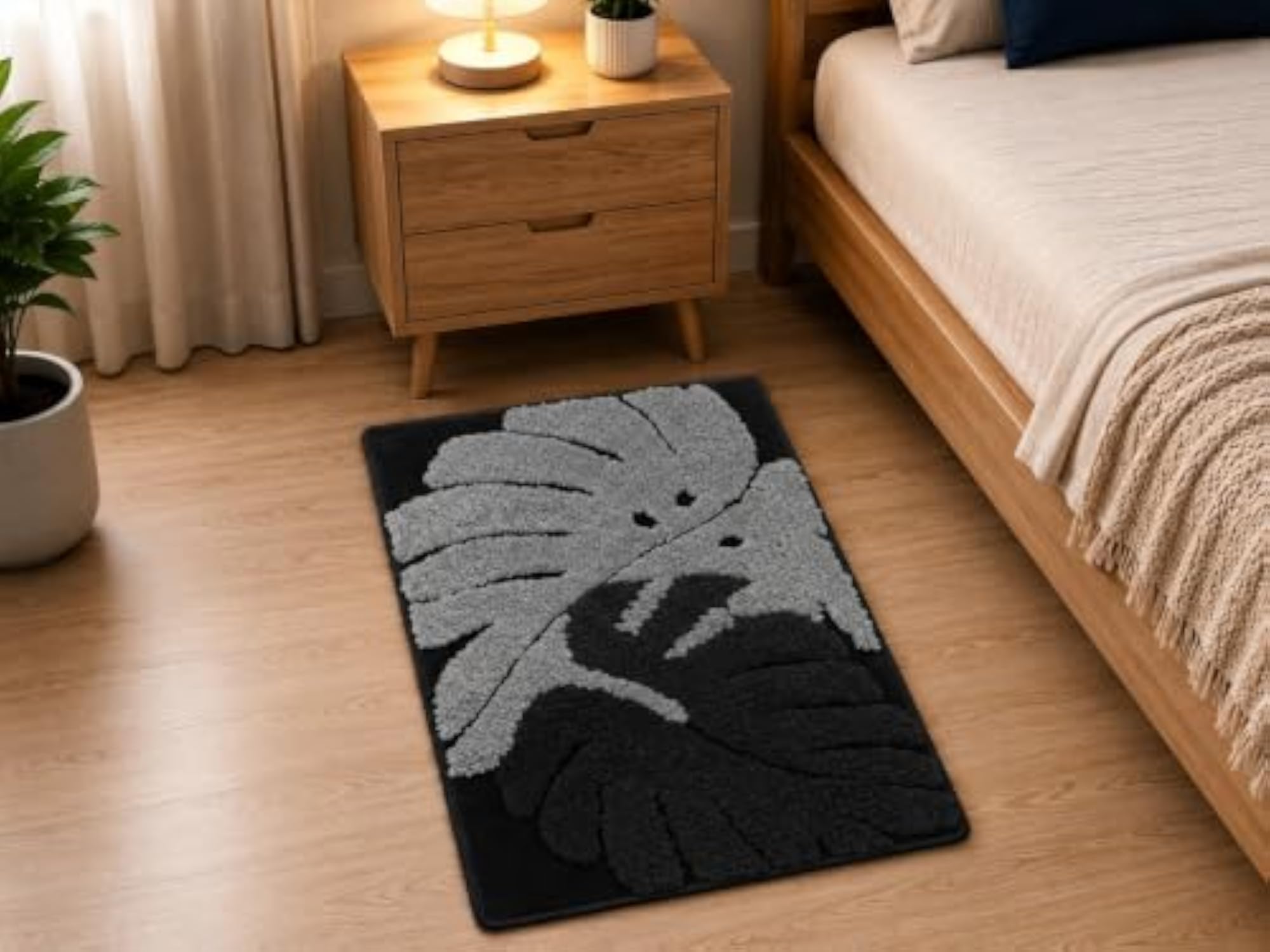 Microfiber Anti Skid Bath Mat, Super Soft Water Absorbent Rug