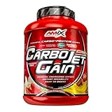 AMIX - Proteína en Polvo Carbojet Gain -Proteína para Ganar Masa Muscular - Ideal para Atletas de Élite - Sabor Fresa - 2,25 KG