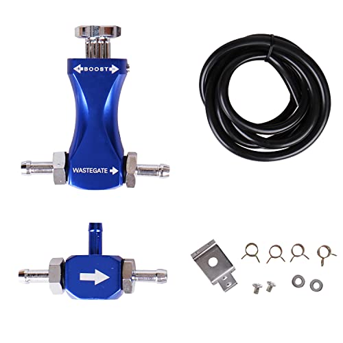 KONDAJI Turbocompresor Accesorios Manual Turbo Adjust Boost Controller Kit T Válvula de ventilación universal para coche Cover