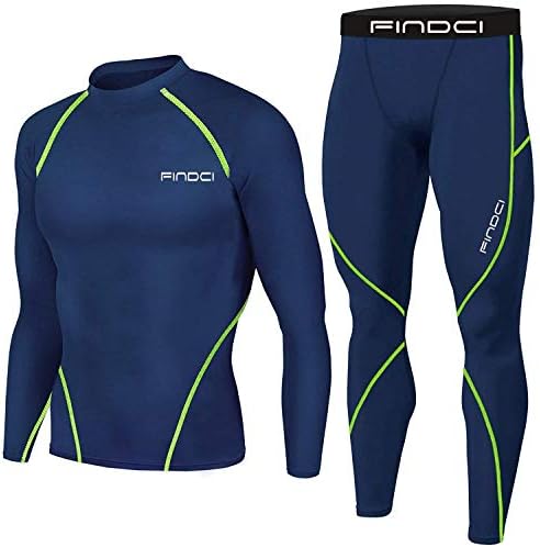 Findci Men's Compression Sportswear Suits Gym Tights Training Boxing Rugby Clothing Jogging Sports Set Running Rashguard Tracksuit (FX345643)