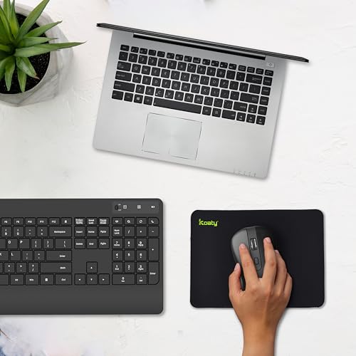 Image of Ultra-Smooth Medium Size 260mm x 210mm, 3mm Thick Mousepad with Durable Stitched Edges, Non-Slip Rubber Base, Spill-Resistant, Perfect for Professional Work & Gaming