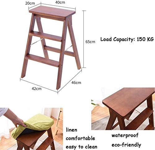Taburete portátil de madera para una cocina organizada y cómoda 6