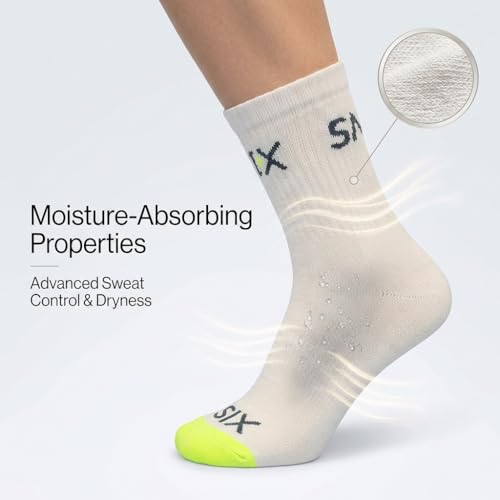 Image of SNIX Sportswear Athletic Ankle Socks, Men, White with Colour Accent, Cotton Blend