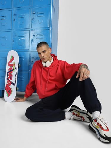 Image of Veirdo 280 GSM Cotton Fleece | Hooded Neck Full Sleeve | Regular Fit Sweatshirt | Solid Hoodie for Men | Sizes: S to 3XL