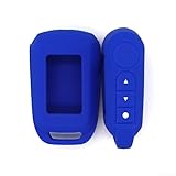 Shophubio Silikon-Schutzhülle für Alarmmodell A92 A94, Gehäuse für russische Autosicherheitsgeräte, rot (dunkelblau)
