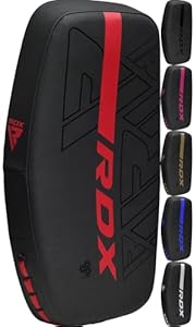 RDX Maya Hide Leder Kara Schlagpolster Schwarz/Rot