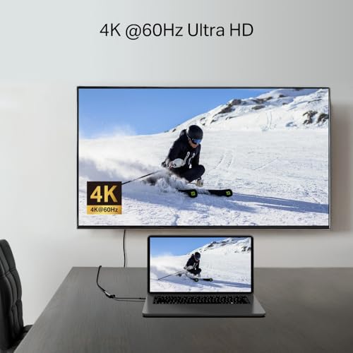 Image of TP-Link UA520C USB Type-C to HDMI Adapter, 4K@60Hz Ultra HD Output, DP Alt Mode, Braided 100mm Cable, Aluminum Alloy Build, Plug & Play, Compact Design, Ideal for Laptops, Tablets, Smartphones
