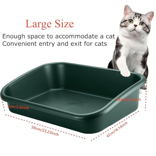 Arenero para gatos Extra Grande con lados altos y entrada baja miniatura 2