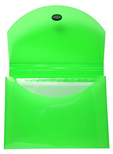 Exacompta 58770E Premium Kunststoff-Fächermappe Iderama mit Gummizugverschluss DIN A4 13 transparente Fächer, 1 Stück Zufallsfarbe