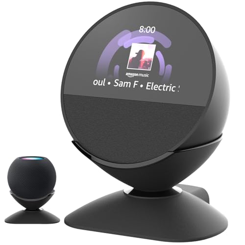 Stand for Echo Spot (2024 Release) and Homepod Mini - Adjustable Stand Holder with 280 Degree Rotating Base and Anti-Slip Silicone Pad