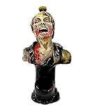 Zombie Head Figurine - Handmade Apocalypse Art Natural Coconut Bowl Horror Gifts for Smokers (Hungry)
