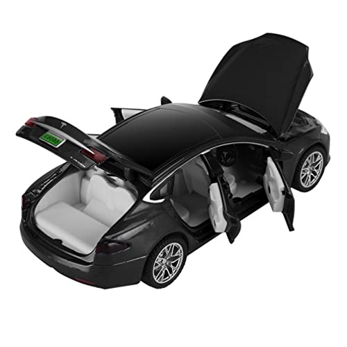 Model S Alloy Diecast Toy Car 1:32 Scale 3+ Years Old Boy Toy Model Car With Light And Sound,Black #TOP1