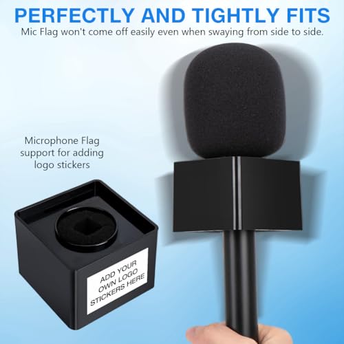 Image of HASTHIP Handheld Microphone Adapter Kit with Grip Handle & Mic Logo Holder, Universal Cold Shoe, Lavalier /Wireless Mic Converter for Interviews, Reporting, Presentations & Video Recording