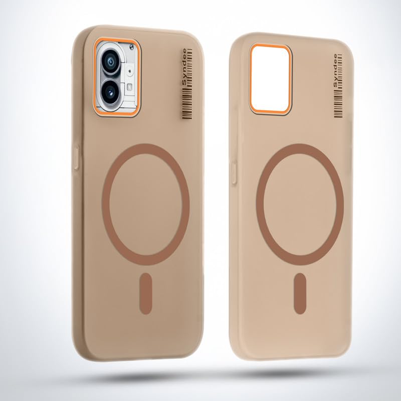 Image of Mr. Case Back Cover for Nothing Phone 1 Sleek Frosted Translucent Back with Wireless Charging Support | Anti-Scratch Shockproof Phone Case - Brown