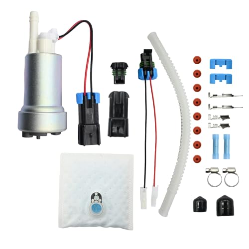 Geradepart Replacement for WALBRO TIA485-2 F90000267 450LPH High Performance E85 Fuel Pump (Universal E85 Ethanol) Compatible with TI Automotive with Install Kit 400-1168