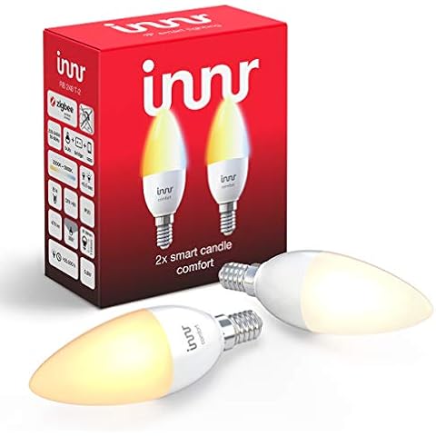 Innr Bombilla LED E14 compatible con Philips Hue y Echo Plus Cover