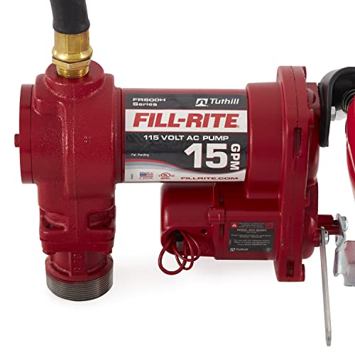 Fill-Rite Fr610Ha 115V 15 Gpm Fuel Transfer Pump W/ Hose & Auto Nozzle For Gasoline, Diesel, Kerosene, Ethanol Or Methanol Blend & Biodiesel Up To B20 #TOP7