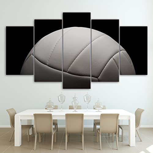 Décoration murale volley-ball blanc grand format 150x100cm : tableau sur toile moderne séjour