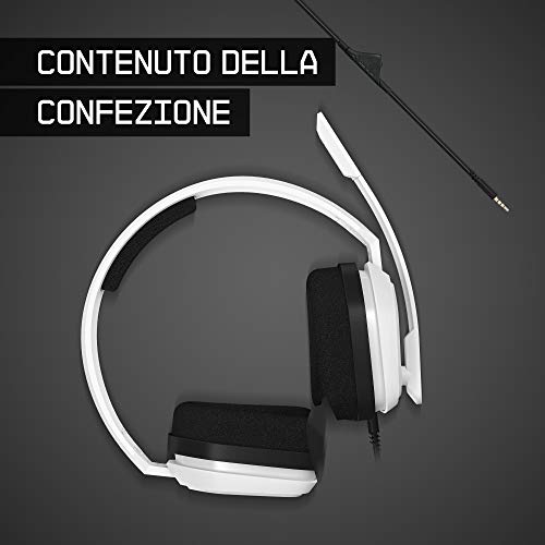 ASTRO Gaming A10 Cuffie Gaming Cablate con Microfono, Leggere e Resistenti, ASTRO Audio, Dolby ATMOS, Jack 3,5 mm, Xbox Series X|S, Xbox One, PS5, PS4, Nintendo Switch, PC, Smartphone - Bianco/Verde - Cuffia gaming - Immagine 7