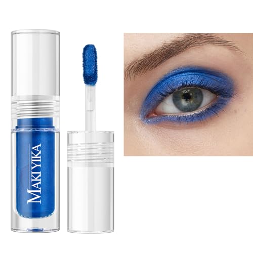 Blue Glitter Eyeshadow Liquid Metallic Glow Shimmer Eye Shadow for Women