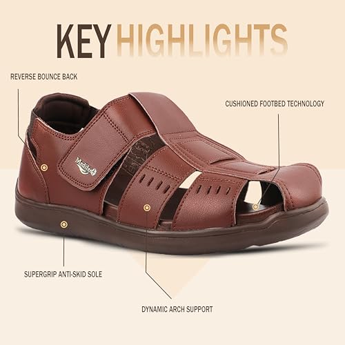 Image of Medifeet Orthopedic Fisherman Ankle Strap Sandals for Men's