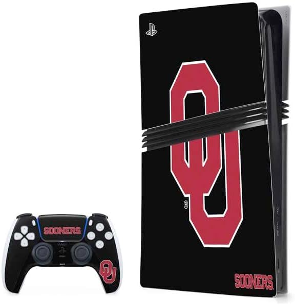 Skinit Decal Gaming Skin Compatible with PS5 Pro Bundle - Officially Licensed University of Oklahoma Boomer Sooner Design