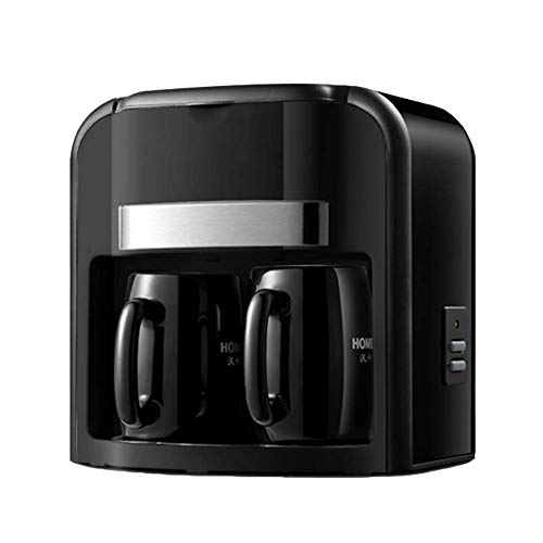 DERUKK-TY Mini-Kaffeemaschine ,Haushaltsgeräte Automatische Kaffeemaschine Doppelkeramiktasse Kleine automatische isolierte amerikanische Kaffeemaschine