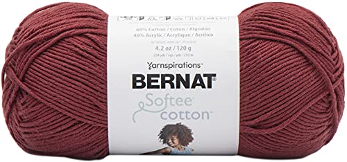 Algodón Softee 120g Bernat material textil de alta costura color rojo suave 2