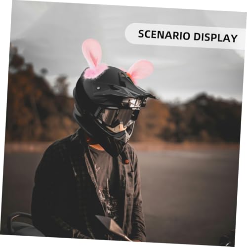 Orejas de conejo para casco accesorio extraíble para personalizar moto 7