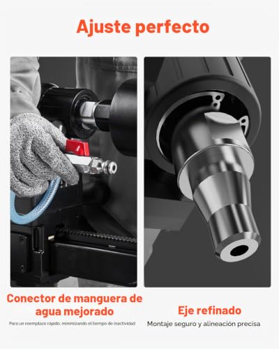 Miniatura 6 de Vevor Taladro De Diamante Diámetro Máximo De 26 Cm Máquina Perforadora De Diamante Profundidad De 60 Cm Taladradora Diamantina Húmeda 2500 W 750 Rpm Para Agujeros Construcción De Hormigón Armado