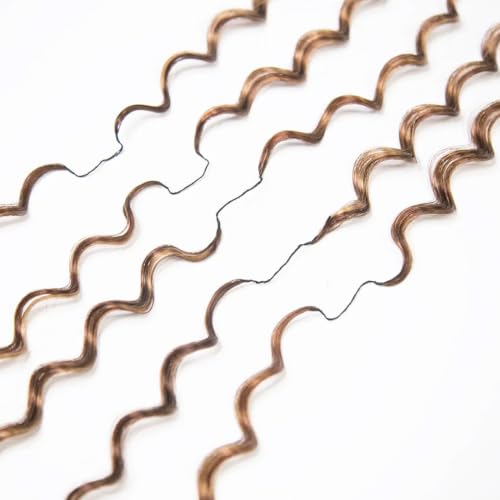 YWIGS Blend #4/27/30 Deep Wave Feather Crochet Human Hair 18" 100 Strands — view 6